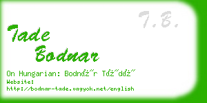 tade bodnar business card